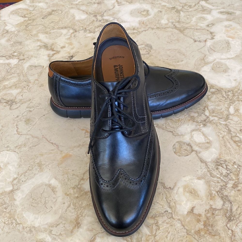 JOHNSTON & MURPHY Holden Wingtip Leather Brogues AS NEW